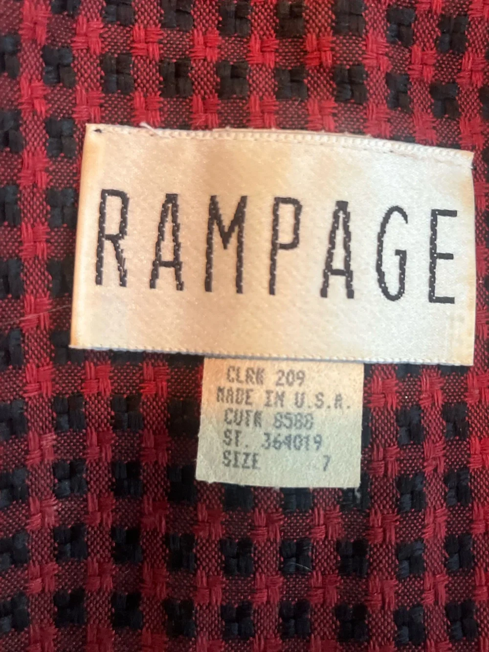 Rampage vintage red